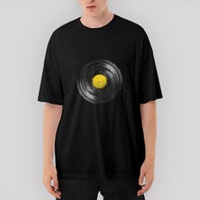 Crows Gate Vinyl Galaxy Oversize Siyah Tişört