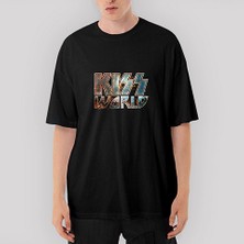 Crows Gate Kiss World Tour Oversize Siyah Tişört