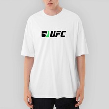 Crows Gate Ufc Green Kick Oversize Beyaz Tişört