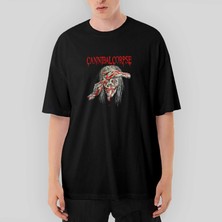 Crows Gate Cannibal Corpse Eyes Oversize Siyah Tişört