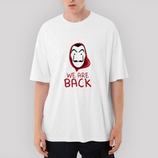 Crows Gate La Casa De Papel We Are Back Oversize Beyaz Tişört