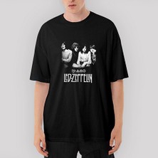 Crows Gate LED Zeppelin Group Oversize Siyah Tişört