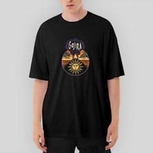 Crows Gate Gojira Design Oversize Siyah Tişört