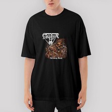 Crows Gate Asphyx Oversize Siyah Tişört