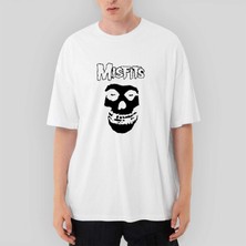 Crows Gate Misfits Skull Oversize Beyaz Tişört