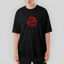Crows Gate Marilyn Manson Ministry Red Logo Oversize Siyah Tişört