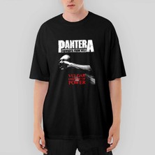 Crows Gate Pantera Vulgar Display Of Power Oversize Siyah Tişört