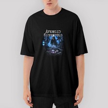 Crows Gate Avenged Sevenfold Nightmare Oversize Siyah Tişört