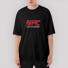 Crows Gate Ufc Ultimate Fighting Championship Oversize Siyah Tişört