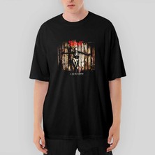 Crows Gate Slipknot 5 The Gray Chapter Oversize Siyah Tişört