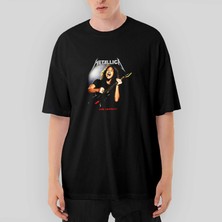 Metallica Kirk Hammet Guitar Oversize Siyah Tişört