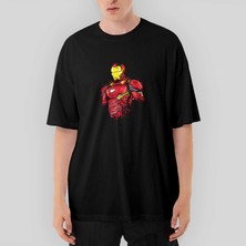 Crows Gate Ion Man Armor Oversize Siyah Tişört