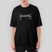 Crows Gate Grausamkeit Logo Oversize Siyah Tişört
