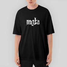 Crows Gate Mgla Logo Oversize Siyah Tişört
