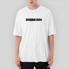 Crows Gate Green Day Logo Oversize Beyaz Tişört