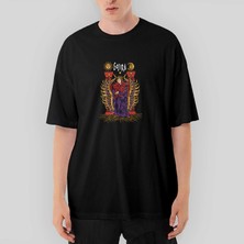 Crows Gate Gojira Illustrator Oversize Siyah Tişört