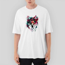 Crows Gate Wolf Color Oversize Siyah Tişört