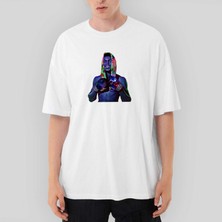 Crows Gate Muhammed Ali Color Oversize Beyaz Tişört