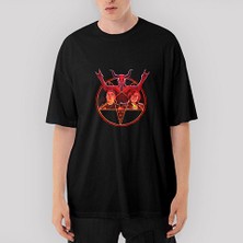 Crows Gate Tenacious D Beezleboss Oversize Siyah Tişört