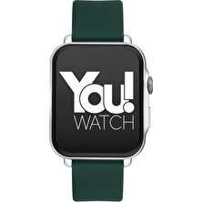 You Smart F13-YF134 Silver & Dark Green Silikon Akıllı Kol Saati