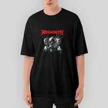 Crows Gate Megadeth Robot Oversize Siyah Tişört