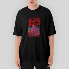 Crows Gate Death Scream Bloody Gore Oversize Siyah Tişört