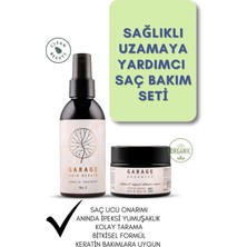 Garage Organics Sağlıklı Uzamaya Yardımcı Saç Bakım Seti - Durulanmayan Saç Kremi No.2 Sprey + Hair Balm