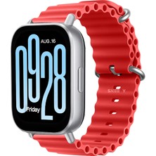 Sneezy Xiaomi Redmi Watch 5 Active/Redmi 5 Lite Uyumlu Ocean Tasarım Metal Toka Soft Silikon Kordon