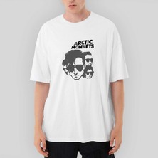 Crows Gate Arctic Monkeys Group 2 Oversize Beyaz Tişört