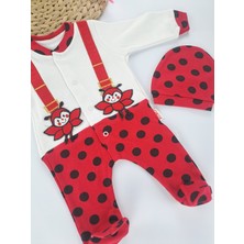 Bonboner Kids Kız Erkek Bebek Uyku Tulumu Bere Ikili Takım Uğur Böceği Detaylı