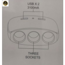 Trakmats Land Rover Range Rover Velar 2023 3'Lü Çakmak Girişi Çoğaltıcı Ve 2 Usb Soket - 120W, 12V/24V Araç Şarj Çözümü