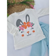 Bonboner Kids Kız Bebek / Çocuk Ikili Gündelik / Eşofman / Pijama Takımı Tavşan Baskılı