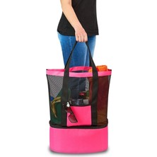 Buzluklu Plaj Çantası Kamp Piknik Seyahat Çantası Omuz Askılı Sıcak Soğuk Tutucu TERMOS13+35 Litre