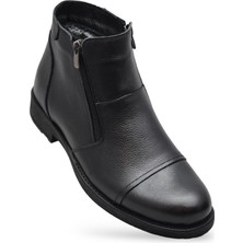 Ispartalılar TAB3406 İçi Kürklü Hakiki Deri Erkek Bot Ayakkabı Ortopedik Taban Fermuarlı Deri Bot