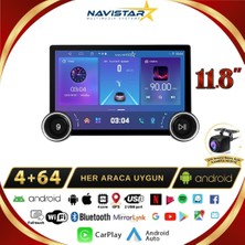 Navistar Honda Civic Fb7 Dual Knob 11.8"  4gb + 64GB Android 13 Kablosuz