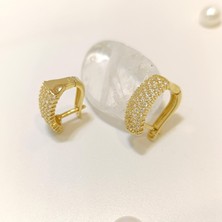 Altın Ofisi Taşlı Küpe 14 Ayar Altın Hd Videolu