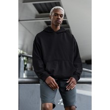 Sevbano Baskısız Unisex Oversize Basic Hoodie