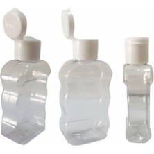 Makrobay 50ml - Likit- Dezenfektan - Kolonya - Kelebek Fliptop - Beyaz - Kapaklı 15 -Adet