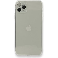 FUJİMAX Apple iPhone 11 Pro Max Kılıf Darbelere Karşı Korunaklı Şeffaf Yüzey Fly Lens Silikon Kapak