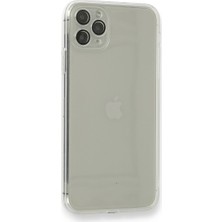 FUJİMAX Apple iPhone 11 Pro Max Kılıf Darbelere Karşı Korunaklı Şeffaf Yüzey Fly Lens Silikon Kapak