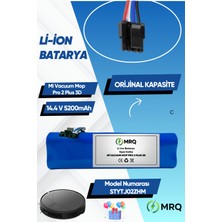 MRQ Mi Vacuum Mop Pro 2 Plus 3D Robot Süpürge İçin 5200MAH Li-ion Batarya Yedek Parça