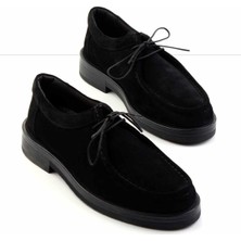 Bambi Siyah Süet Deri Erkek Casual Ayakkabı E01556105602