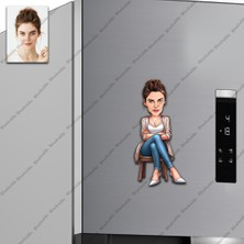 Tek Kişilik Bayan Tasarımlı Buzdolabı Magneti/resim Gönder Magnet Olsun