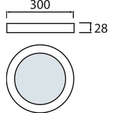 HOROZ CAROLİNE-24W GÜNIŞIĞI S.Ü.YUVARLAK LED PANEL