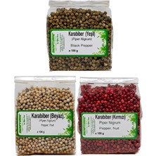 Biostore Kırmızı-Yeşil-Beyaz Tane Karabiber 100 G 3'lü