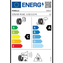 Pirelli 235/65 R16C 115/113R Carrier Winter Oto Kış Lastiği ( Üretim Yılı: 2024 )