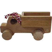 Gg Toys - Montessori Doğal Ahşap Tekerlekli Oyuncak - Damperli Kamyon