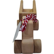 Gg Toys - Montessori Doğal Ahşap Tekerlekli Oyuncak - Damperli Kamyon