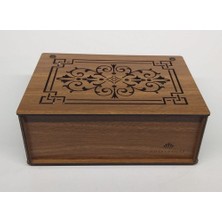 Cokleas Ahşap Ceviz Renk Çay Kutusu 9 Bölmeli Kapaklı Bitki Çayı Saklama Kabı ( Çaylar Dahil) Tea Box