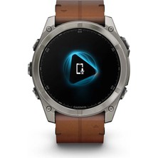 Garmin Fenix 8 – 51MM Amoled Sapphire Karbon Gri Dlc, Deri Kayışlı